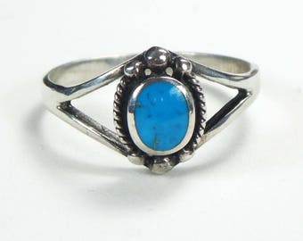 Vintage Sterling Silver Ring Turquoise Silver Ring Sterling Turquoise Ring Sterling Silver Turquoise Ring Turquoise Sterling Ring Size 9