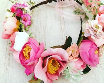 Small Adult Flower Crown, Flower Crown, Adult Flower Crown, Flower Halo