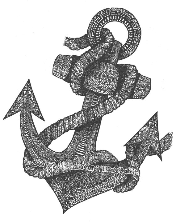 Tribal Anchor Print