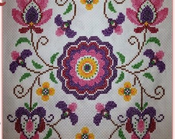 Graph paper printable 3 mm grid cross stitch design 8