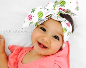 PINEAPPLE PARTY Gorgeous Wrap- headwrap; fabric head wrap; head wrap; newborn headband; baby headband; toddler headband, hair bow