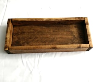 Wood Box Mason Jar Decor Wood Tray Centeriece Box Wooden Home Decor Farmhouse Cottge Decor Wooden Wedding Decor