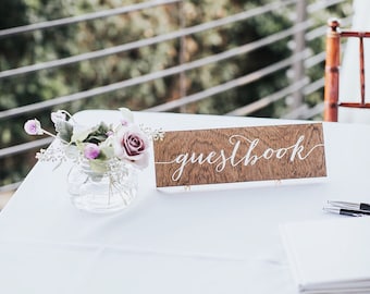 Guestbook Sign, Guest Book Sign, Wedding Guestbook sign, wood guestbook, Please sign our guestbook, Wooden Wedding Signs - Wood