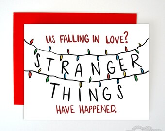 Funny Stranger Things Card, Birthday Card, Boyfriend Card, Valentines Day Card, Funny Valentine, Love Card, Boyfriend Gift, Husband Card