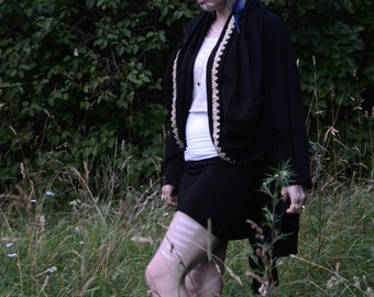 Black Hooded Jacket⎜Oversized Hood