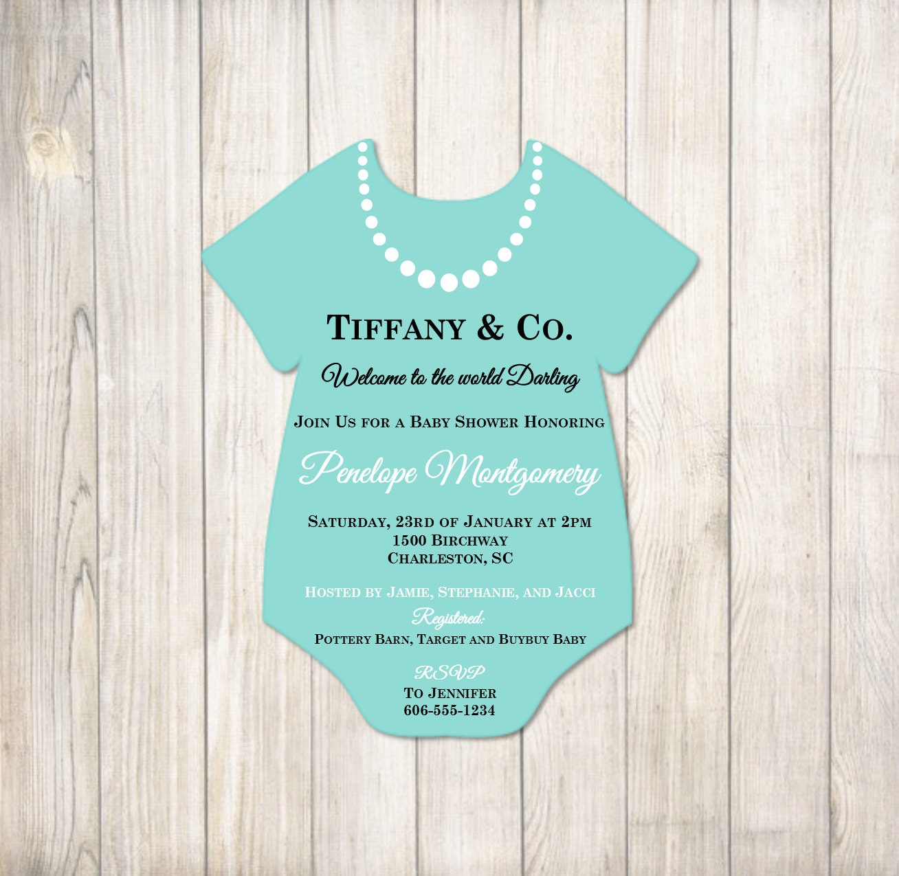 Tiffany's Baby Shower Invitation Tiffany Baby Shower