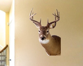 Deer Head Wall Decor deer head wall decal | etsy Deer Head Wall Decor deer head wall decal | etsy