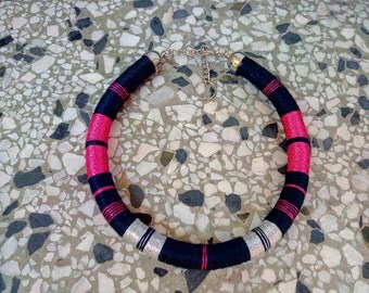 Ethnic Necklace African Necklace Thread necklace Statement Necklace Rope Necklace tribal necklace African jewelry womens gift valentine gift