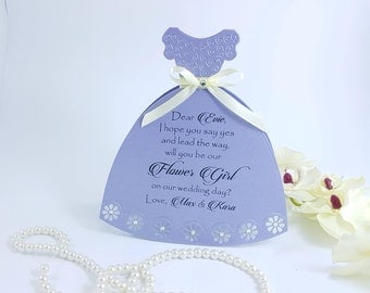 Cute Will You Be My Bridesmaid Cards - Will You Be My Matron of Honor, Maid of Honor, Flower Girl, Bridesmaid, Bridesman Proposal Card