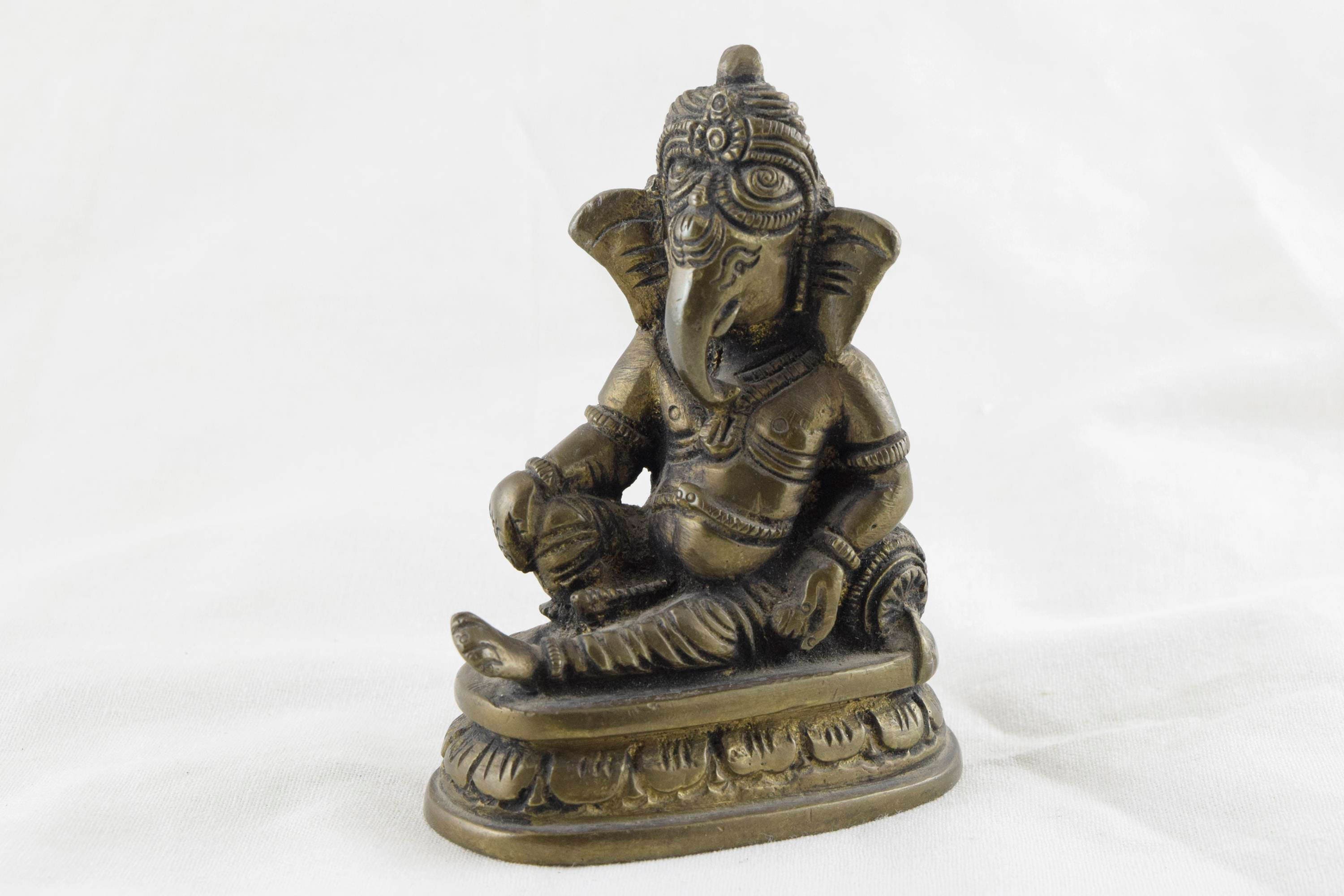 Brass Ganesha Statue Small Ganesh Statue Elephant Brass