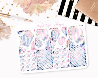 Slowly Drifting - Floral Hot Air Balloon Themed Planner Stickers // Full Box Checklists // Perfect for Erin Condren Vertical Life Planner
