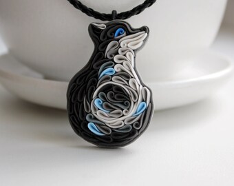 Northern Dog necklace, Huskies necklace, polymer clay Dog, Huskies jewelry, northern Dog jewelry