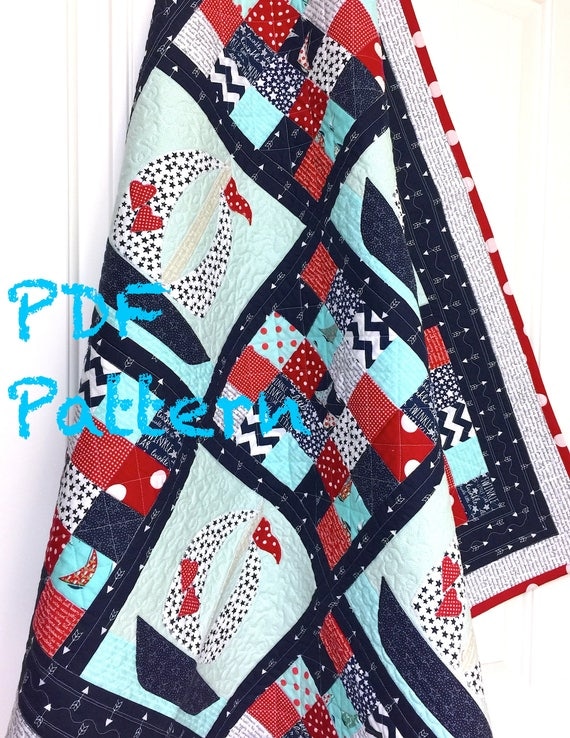 sailboat baby quilt pattern quilt pattern nautical baby