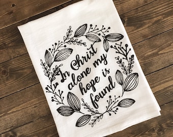 In Christ Alone Tea Towel