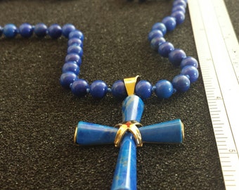 Costume Jewelry Cross With Beaded Necklace