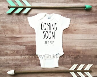 Pregnancy Announcement Onesie, Pregnancy Announcement, Coming Soon, Personalized Pregnancy Announcement, Pregnancy Announcement Shirt