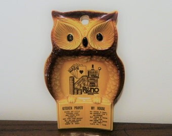 Vintage Reno Owl Spoon Rest