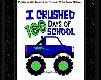 100th Day SVG file- 100 days of School SVG Cut file- Boys 100th Day of School Shirt Svg file- Silhouette Dxf- Cricut Vinyl- Iron on Design