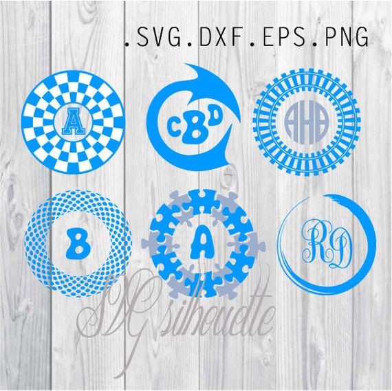 Download Items similar to Circle monogram Boys frames SVG cutting ...