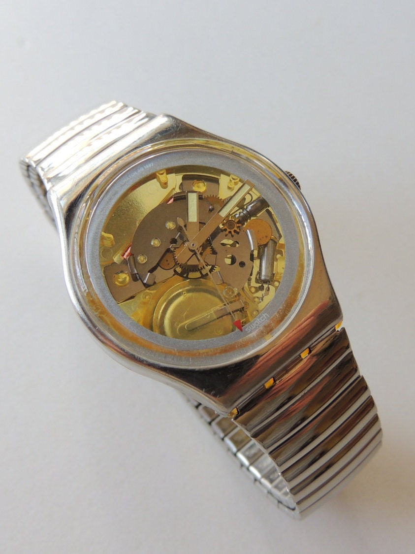 clear swatch watch from the 80s