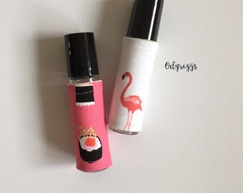 Flamingo Essential Oil Label, Roller Bottle Labels, Labels for Oils, Fabric Label for Roller Bottles, Oil Protection, Pineapple Label, Sushi