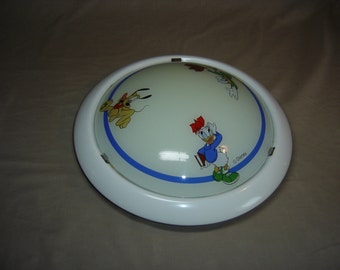 Lampe Disney Pluto Donald Daisy. Plafonnier chambre enfant. France