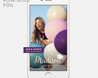 Custom Graduation Snapchat Geofilter Personalized Customizable On-Demand Geo Filter Grad Party Graduate