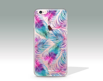 iPhone 7 Plus Case Tropical Case Clear iPhone 7 Case iPhone 7 Cover Summer iPhone 6 Case iPhone 6s Case iPhone Case Christmas Gift //356