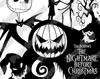 Nightmare before christmas decal | Etsy