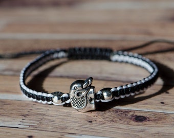 Silver Elephant Custom Adjustable Bracelet