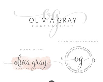 Photography logo package, Premade Initials logo, Branding Kit, Blog logo design, Watermark, Stamp, Custom business package, Logo package, 70