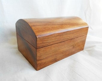 Wooden Jewellery Box, lovely colour hardwood by Past Times