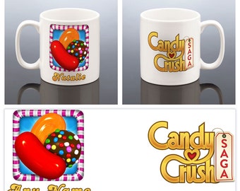 CANDY CRUSH Saga Game App MUG Personalised Birthday Gift Birthday Present Gift Idea for Mum Mom Dad Nan Grandad Personalized Coffee Mug