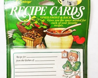 Vintage Recipe Cards. New in the Package. Conimar Cards. Recipe File Cards. Lined Recipe Cards.