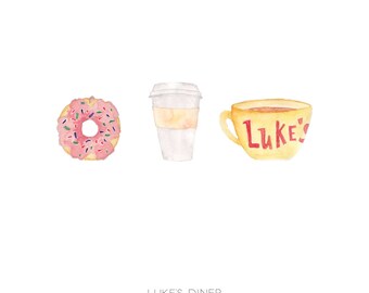 Gilmore Girls - A4 Luke's Diner Print