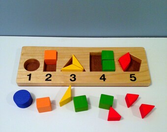 Learning Shapes Board, Educational Toy for 3 and up