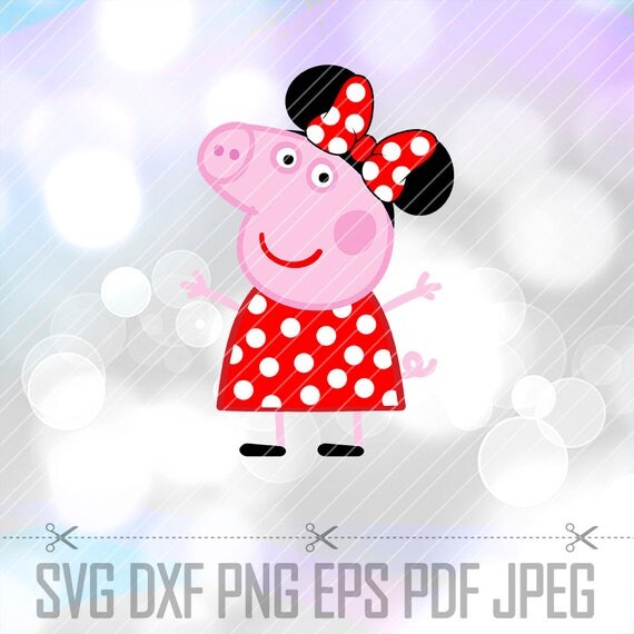 Download LAYERED SVG Peppa Pig Minnie DXF Vector Cut Files Cricut ...