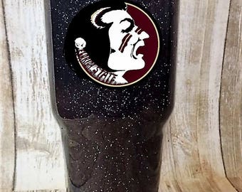 Florida State Seminoles Glitter Dipped Yeti RTIC Tumbler, Florida State yeti, Florida State Rtic, Florida State Tumbler, 20 30 40 oz glitter
