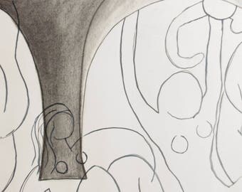 Nude pencil drawings | Etsy