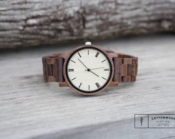 5th Anniversary Gift, Wooden Watch, Engraved Wood Watches, Engraved Mens Watch, Personalized Wooden Watch, Father's Day Gift, Dad Gifts