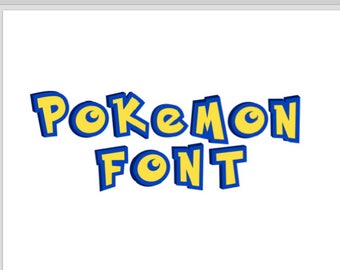 Pokemon Go Font Alphabet monogram font SVG Cut Files Instant Download