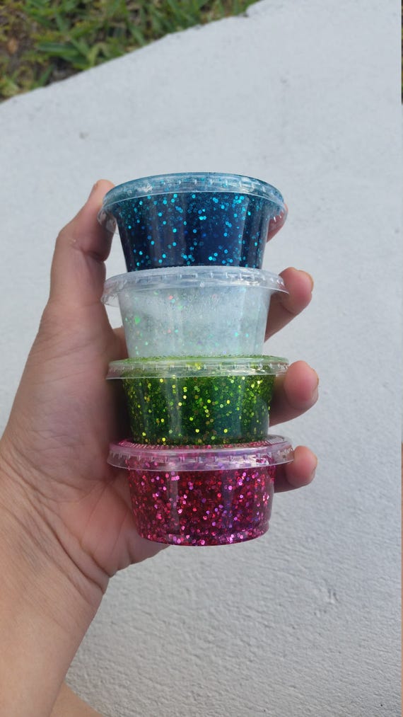 Items Similar To Glitter Slime - Set Of 4 - 2 Oz Slime - 2 Ounce Slime 