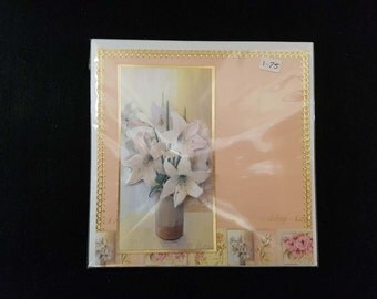 Handmade Decoupage Flowers Birthday card