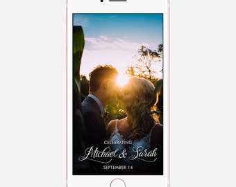 Simple Wedding Snapchat Geofilter, Wedding Filter, On Demand Geofilter, Snapchat Geofilter, Wedding Filter, Custom Wedding Geofilter