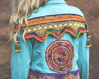Vintage Tommy Hilfiger embellished denim jacket