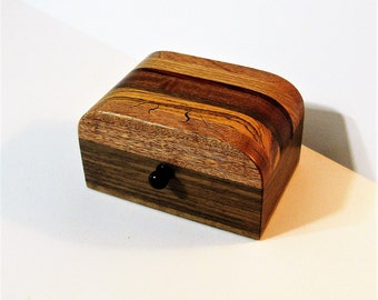 Puzzle Treasure Box With A Secret Drawer Made Of Six Woods
