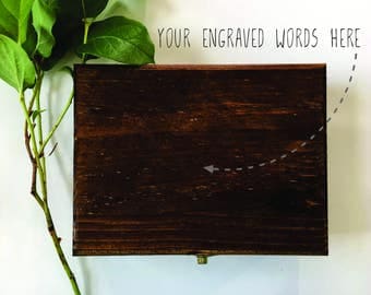 Create Your Own Custom Engraved Wooden Box - Ring Box, Gift Box, Memory Box, Wooden Box, Storage Box, Keepsake Box, Wedding Gift