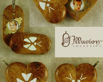 Illusionist Locket #4684 Thin Magic Butterfly Pendant by Illusion Lockets
