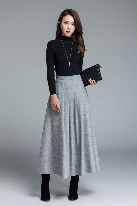 Grey Wool Skirt 23