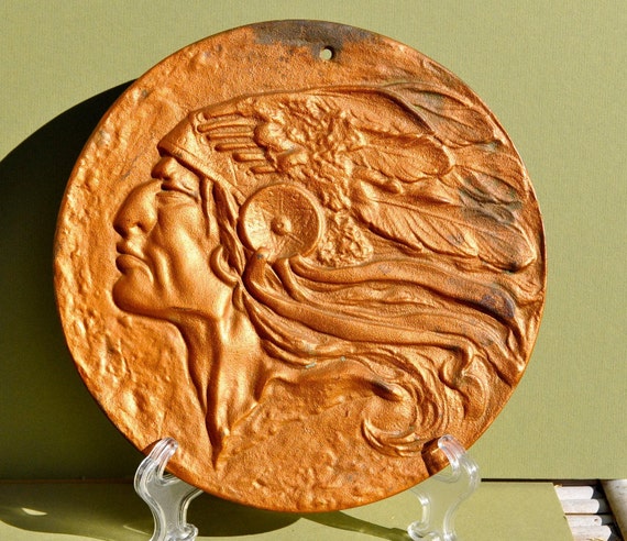 Indian Chief Classic >> Vintage Native American Indian Chief Head Plaque by ... Indian Chief Classic >> Vintage Native American Indian Chief Head Plaque by ...